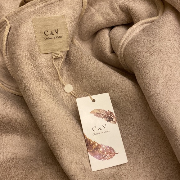 Faux fur maxi coat with contrast tape - Picture 5 of 5